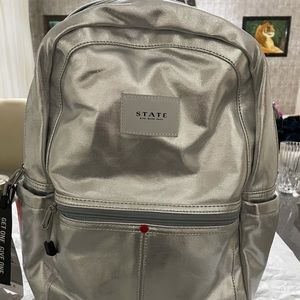 Silver backpack